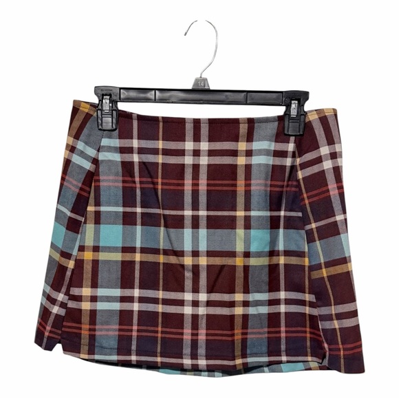 NEW Urban Outfitters Retro Plaid Mini Skirt Size Medium - Picture 3 of 7